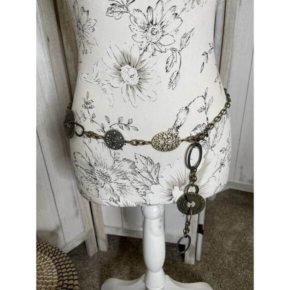 Designer Premier Designs Two Tone Women's Chain Belt Multi Length Boho Y2K - Picture 1 of 4